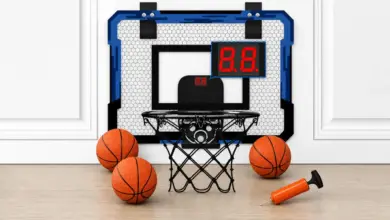 Mini canasta de baloncesto QDragon para interior con marcador electrónico y aro plegable por 35,99 € con envío gratis