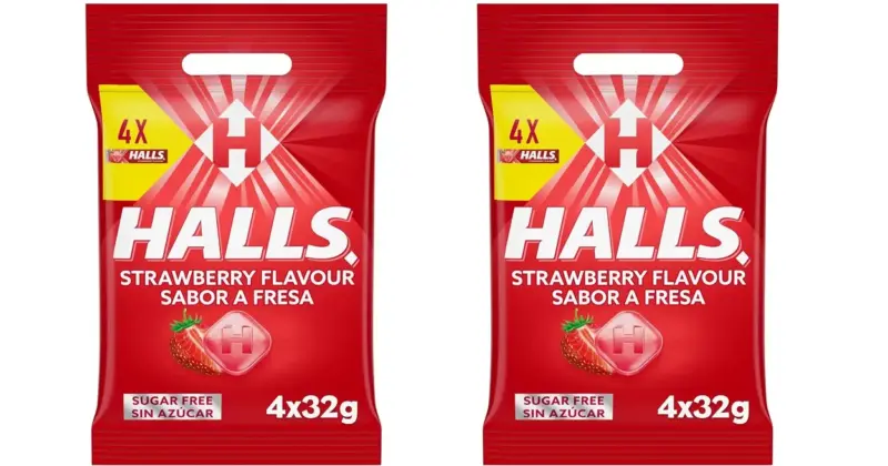 Pack de Caramelos Halls Fresa Sin Azúcar: Sabor Refrescante con 50% de Descuento en la 2ª Unidad