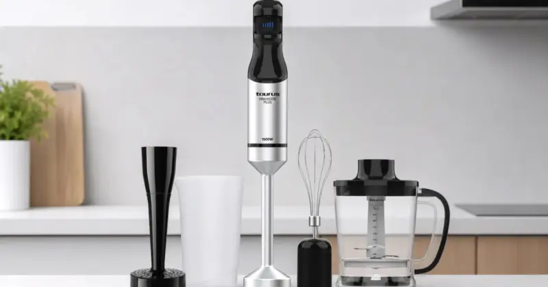 Batidora de mano Taurus HBA1500X PLUS: potente y versátil con accesorios por 32,10 €
