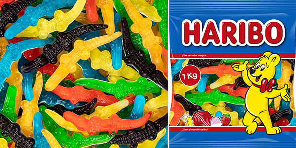 Oferta Lagartones Haribo 1 kg: Golosinas clásicas con un 36% de descuento en Amazon