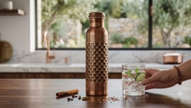 Botella de cobre reutilizable: una alternativa elegante para mantenerte hidratado cada día
