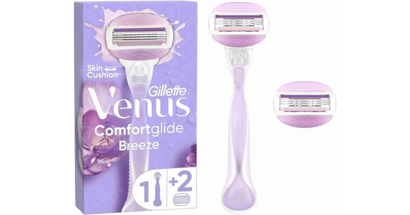 Maquinilla Gillette Venus ComfortGlide Breeze con 2 Recambios por solo 6,30 €: Depilación Eficiente y Cómoda con Gran Descuento