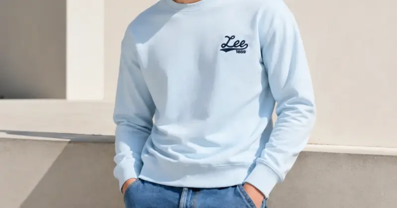 Sudadera Lee Stitch Crew para hombre con corte holgado: comodidad y estilo al 50% por 32,50 €