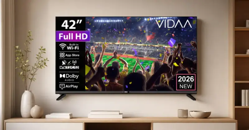 Smart TV HKC 42Q1L: Cine en casa con 42" FHD, HDR10 y sistema VIDAA a precio irresistible