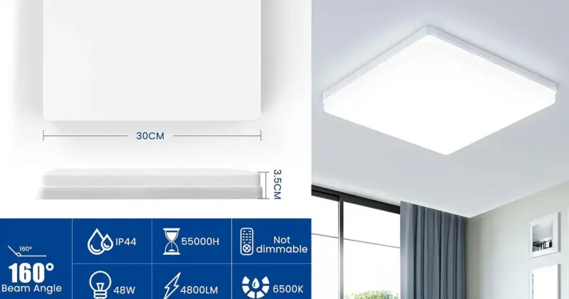 Plafón LED Easy Eagle 48W: Iluminación potente y eficiente a solo 13,91 € con un 42% de descuento