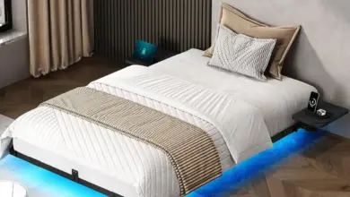 Estructura de cama YITAHOME 120x200 cm con LED y puertos USB por 40,84 € (-48%)