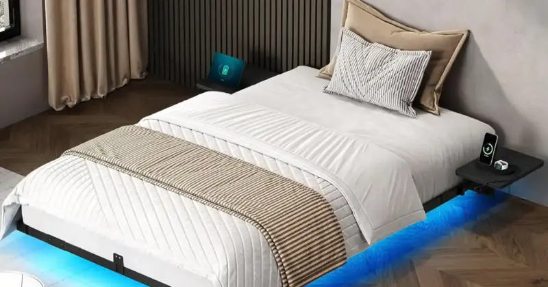 Estructura de cama YITAHOME 120x200 cm con LED y puertos USB por 40,84 € (-48%)