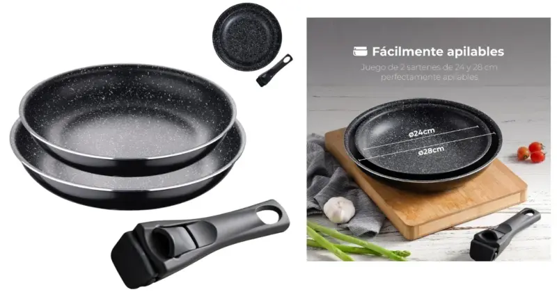 Juego de 2 sartenes Bergner Edición Black con mango ergonómico por menos de 28€: comodidad y ahorro en tu cocina