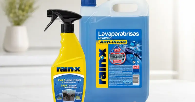 Pack Rain-X limpiaparabrisas 5L y limpiacristales 2 en 1 con repelente de lluvia: perfecto para tu coche con 30% de descuento