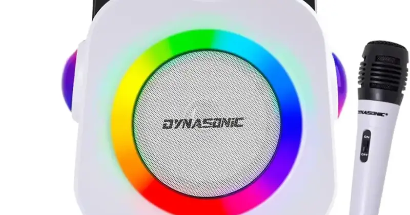 Altavoz Karaoke USB Dynasonic con micrófono por solo 13,90 €: diversión garantizada para niños y familias