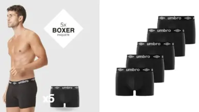 Pack de 5 bóxers Umbro en varios colores a solo 13,93 €: calidad y comodidad al mejor precio