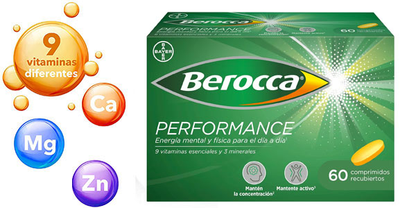 Berocca Performance 60 comprimidos: Multivitamínico para Rendimiento Mental y Físico con un 34% de Descuento
