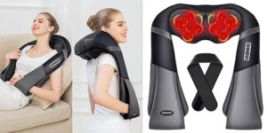 Masajeador Shiatsu Takrink con 3 Niveles de Velocidad por 25,72 €: Alivio Profesional en Casa