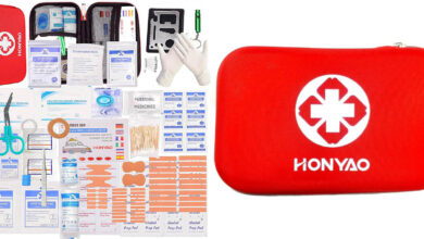 Botiquín de Primeros Auxilios HONYAO con 200 Piezas: Completo y Compacto por Menos de 21€