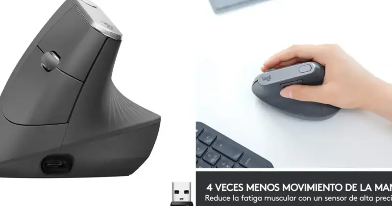 Ratón inalámbrico Logitech MX Vertical con diseño ergonómico y 48% de descuento