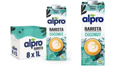 Pack x8 Alpro Bebida Vegetal de Coco Barista 1L con 43% de descuento, ideal para tus cafés y recetas veganas