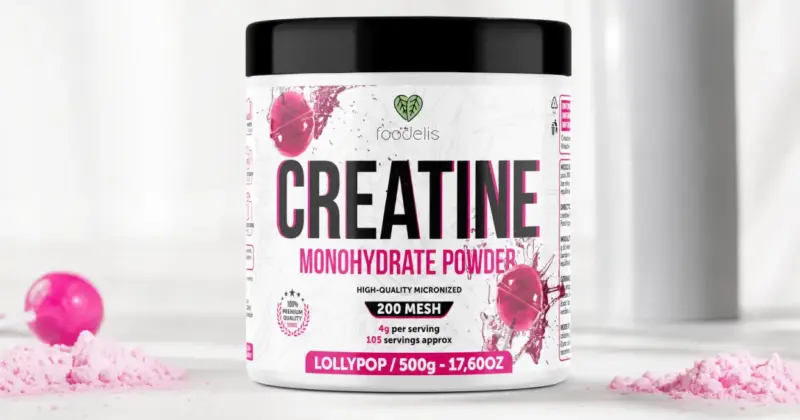 Creatina Monohidratada Foodelis Sabor Lollipop 500 g con 34% de Descuento en Amazon