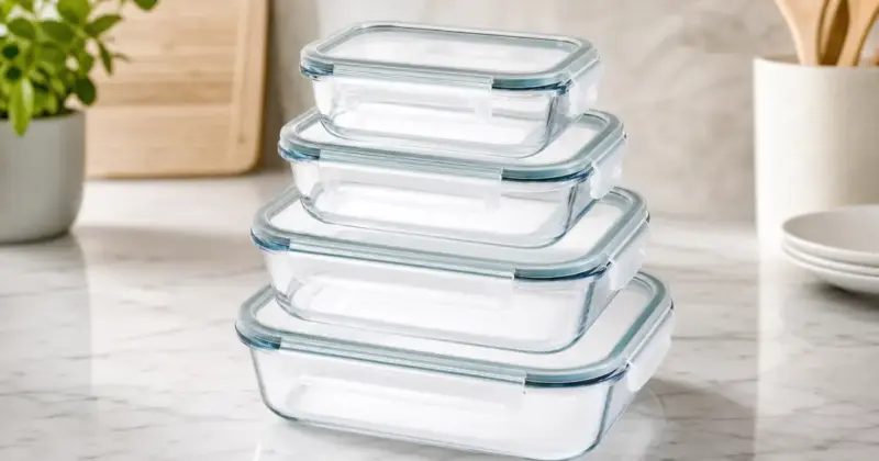 Set de 4 recipientes de borosilicato para horno y microondas con gran descuento