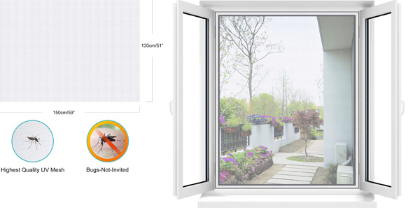 Mosquitera Universal Apalus para Ventanas con Red Ajustable: Disfruta del Aire Fresco sin Insectos por solo 8,08 €