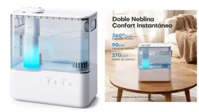Humidificador ultrasónico Aroeve de 5L con difusor de aromas: ambiente ideal en estancias grandes por 39,99 € con 27% descuento