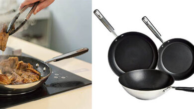 Set AmazonBasics de 2 sartenes y 1 wok para inducción a solo 53,11€ con 10% de descuento