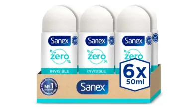 Pack x6 Desodorante Sanex Zero% Invisible Roll-On con protección 48h y sin alcohol por 9,17 €