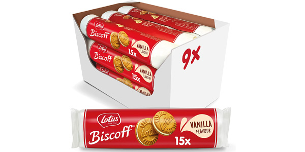 Pack 9 Galletas Veganas Rellenas de Vainilla Lotus Biscoff a sólo 12,74€ con un 15% de descuento