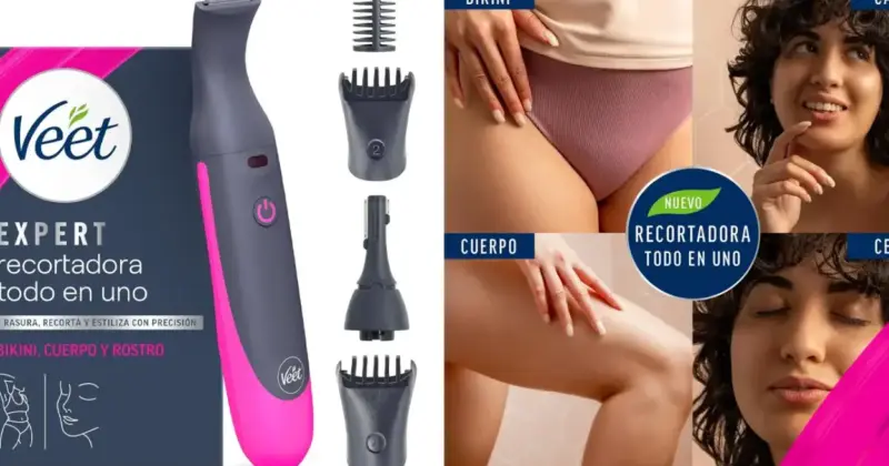 Recortadora VEET Todo en Uno: Precisión profesional para rostro y cuerpo con un 25% de descuento