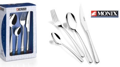 Set de 24 cubiertos Monix Pisa de acero inoxidable con 29% de descuento, ¡calidad y elegancia al mejor precio!