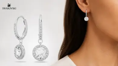 Pendientes Swarovski Angelic con baño de rodio: Elegancia y brillo con un 40% de descuento a 51,06 €