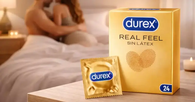Pack de 24 preservativos Durex Real Feel sin látex al 49% de descuento por solo 13,43€