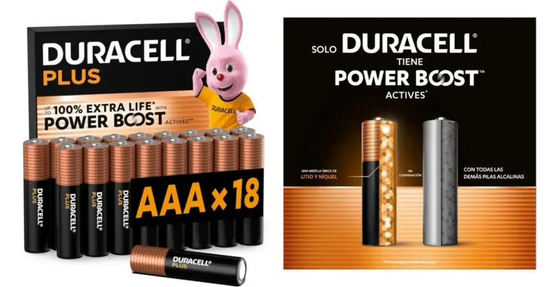 Pack de 18 pilas Duracell Plus AAA: energía duradera con un 30% de descuento por solo 13,99€