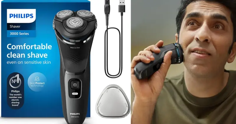 Afeitadora Philips 3000 Series: afeitado cómodo y apurado con un 14% de descuento