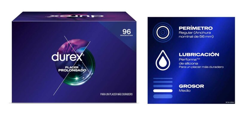 Gran oferta en caja de 96 preservativos Durex Placer Prolongado: más duración y seguridad por solo 39,99 €