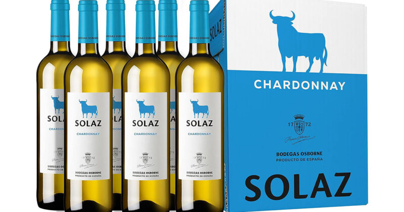 Pack de 6 Botellas de Vino Blanco Solaz Chardonnay de Osborne a sólo 20,94 € con un 22% de Descuento