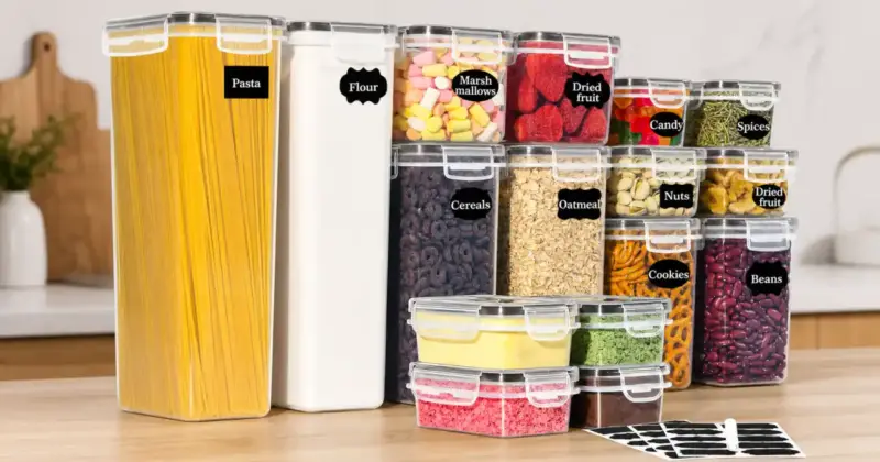 Set GoMaihe de 16 recipientes herméticos para alimentos: organización y frescura con un 14% de descuento a 23,14 €