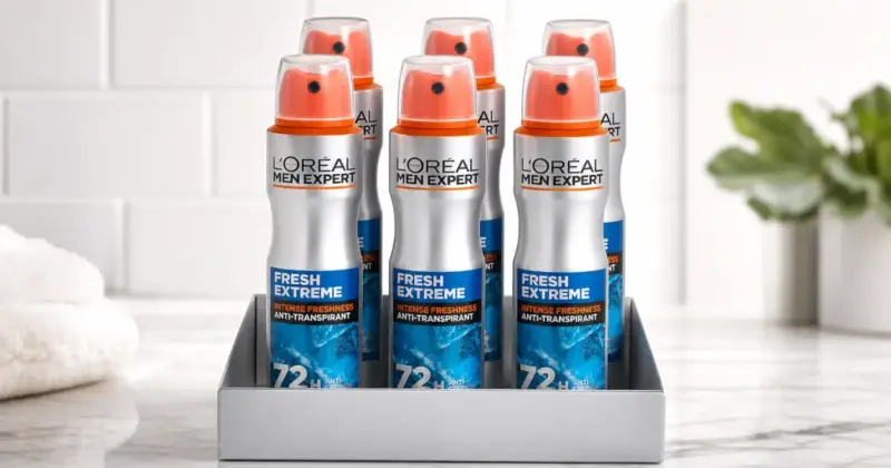 Pack de 6 desodorantes L'Oréal Men Expert Fresh Extreme para hombre con 48h de protección por solo 12,47 €