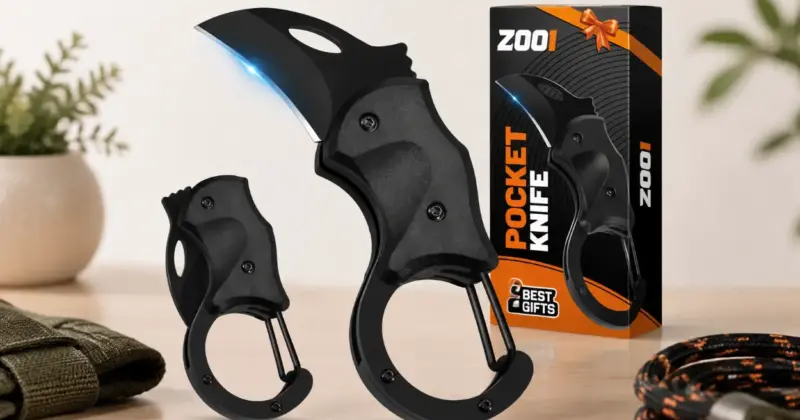 Navaja multiusos ZOOI con mosquetón: compacta, práctica y con un 48% de descuento a solo 9,89 €