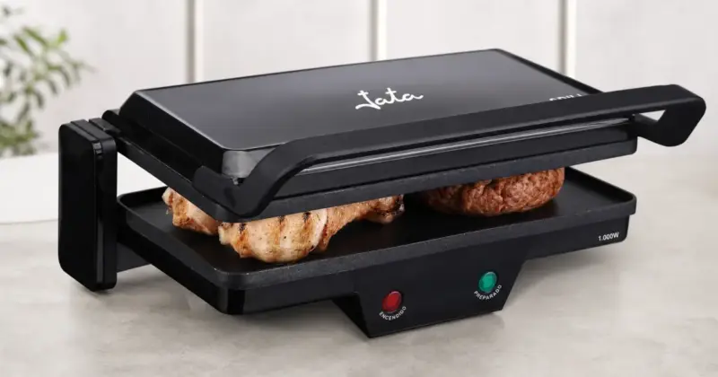 Parrilla eléctrica Grill 3 en 1 con plancha antiadherente: versatilidad y ahorro por 26,06 € con un 43% de descuento