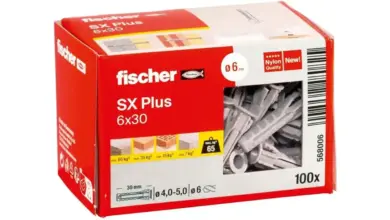 Pack 100 Tacos de Expansión Fischer SX Plus 6x30: Fijación Segura a Precio Imbatible