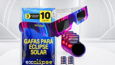 Pack de 10 gafas para eclipse solar con filtros móviles certificados a 8,54 € con 47% de descuento