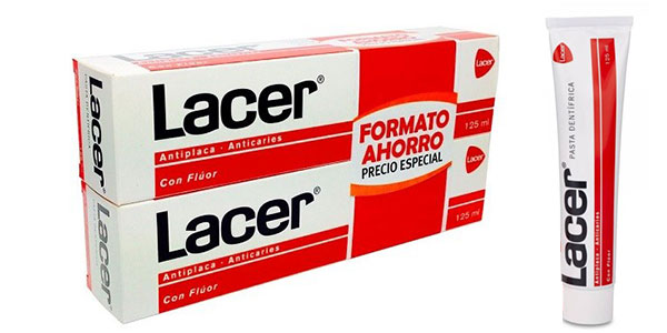 Pack de 2 Tubos Pasta Dental Lacer con Flúor: Protección y Cuidado Bucal con 24% de Descuento