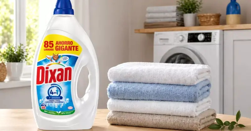 Detergente Dixan Total 4+1 para 85 lavados: limpieza eficaz a un precio imbatible