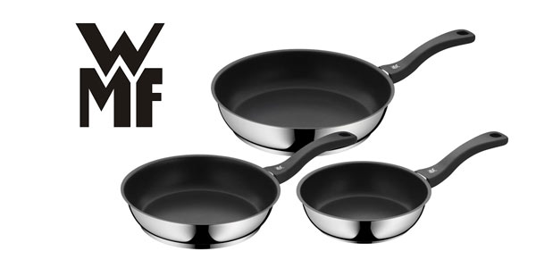 Pack de 3 sartenes WMF Devil con antiadherente y base para inducción por 66,39 €