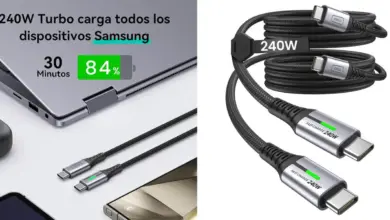 Pack de 2 cables Iniu USB-C 240W con carga ultrarrápida por solo 11,99 €