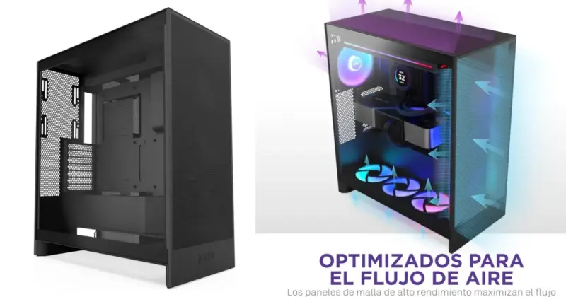 NZXT H7 Flow 2024: Semitorre ATX con alta ventilación y un 36% de descuento en Amazon