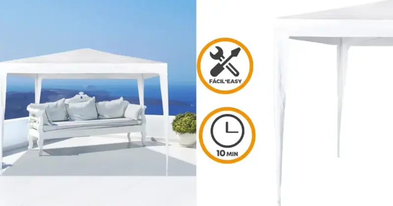 Cenador Aktive 53857: sombra amplia y prácticos diseños para tu terraza por 29,99 € con envío gratis