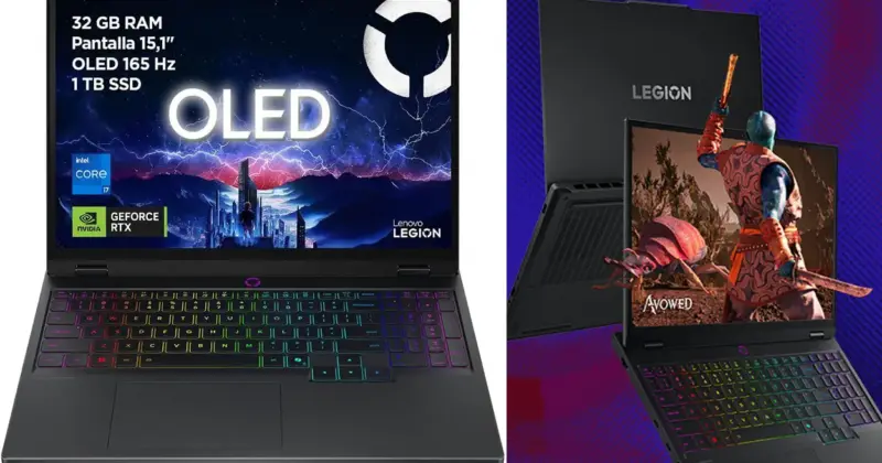 Lenovo Legion 5i con pantalla OLED de 15.1" y 32 GB RAM a 1.469€ con 18% de descuento