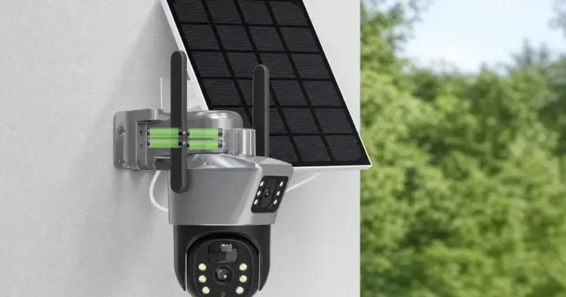Cámara Solar WiFi 4K PTZ con Doble Lente y Alimentación Solar: Vigilancia Exterior Avanzada por 34,95 €