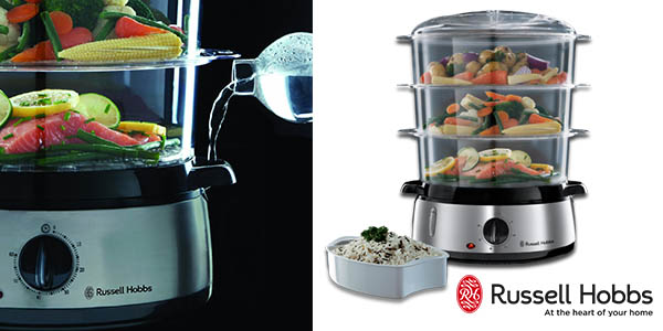 Vaporera Russell Hobbs 19270-56 con 3 Recipientes y Temporizador: Cocina Saludable y Rápida a 39,99 € con 33% de Descuento